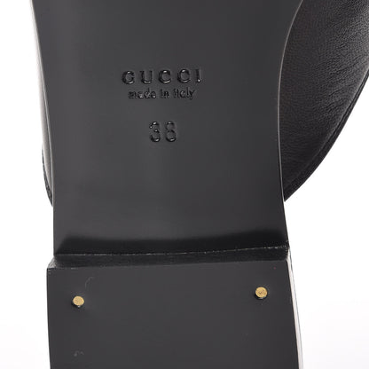 Gucci Malaga Kid Horsebit Slide Sandals 38 Black 6 of 9
