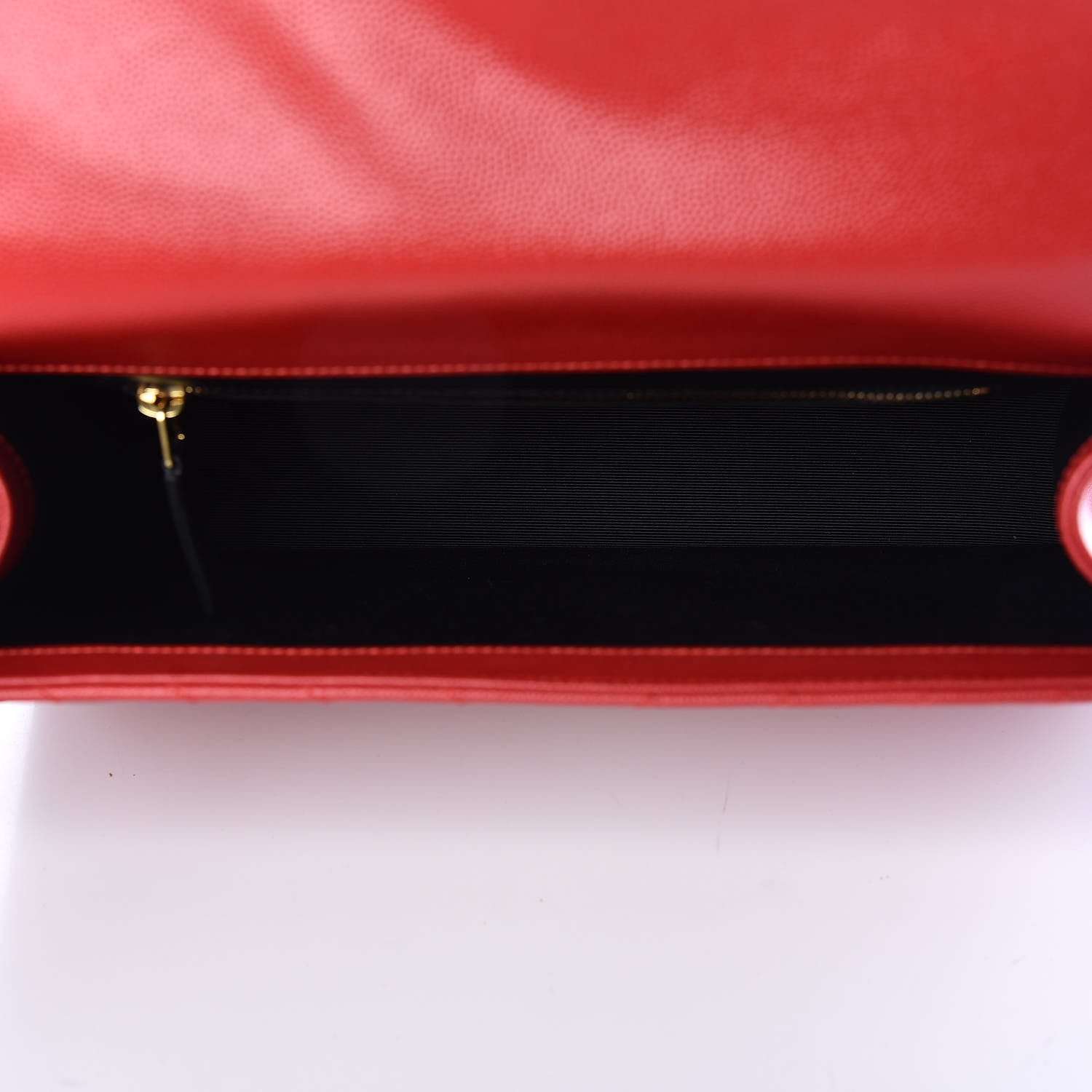 Saint Laurent Grain De Poudre Matelasse Chevron Large Monogram Satchel New Red 6 of 10