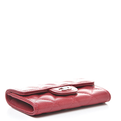 Chanel Caviar Quilted Flap Card Holder Pink 4 of 9