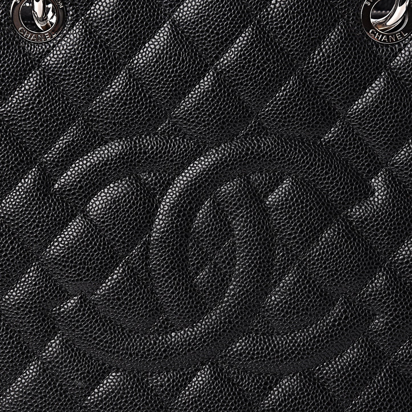 Caviar Quilted Grand Shopping Tote GST Black