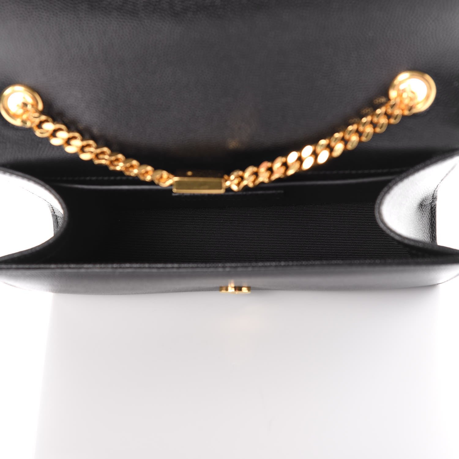 Saint Laurent Grain De Poudre Small Monogram Kate Satchel Black 6 of 7