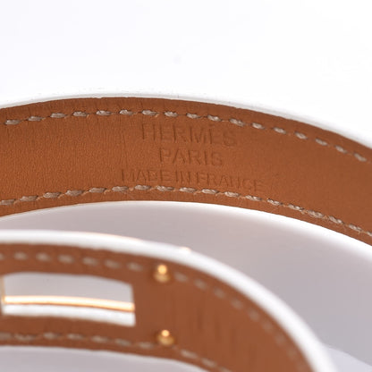 Hermes Epsom Kelly Double Tour Bracelet S White 4 of 7
