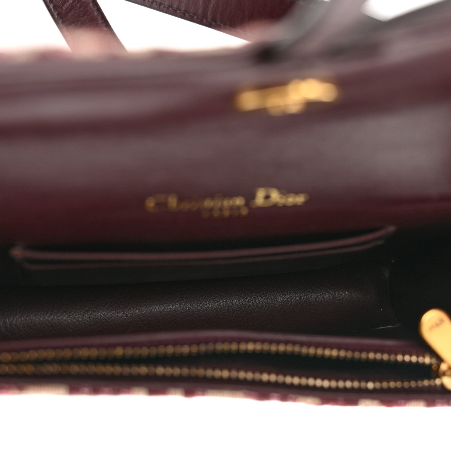 Christian Dior Oblique Saddle Belt Bag Bordeaux 5 of 12