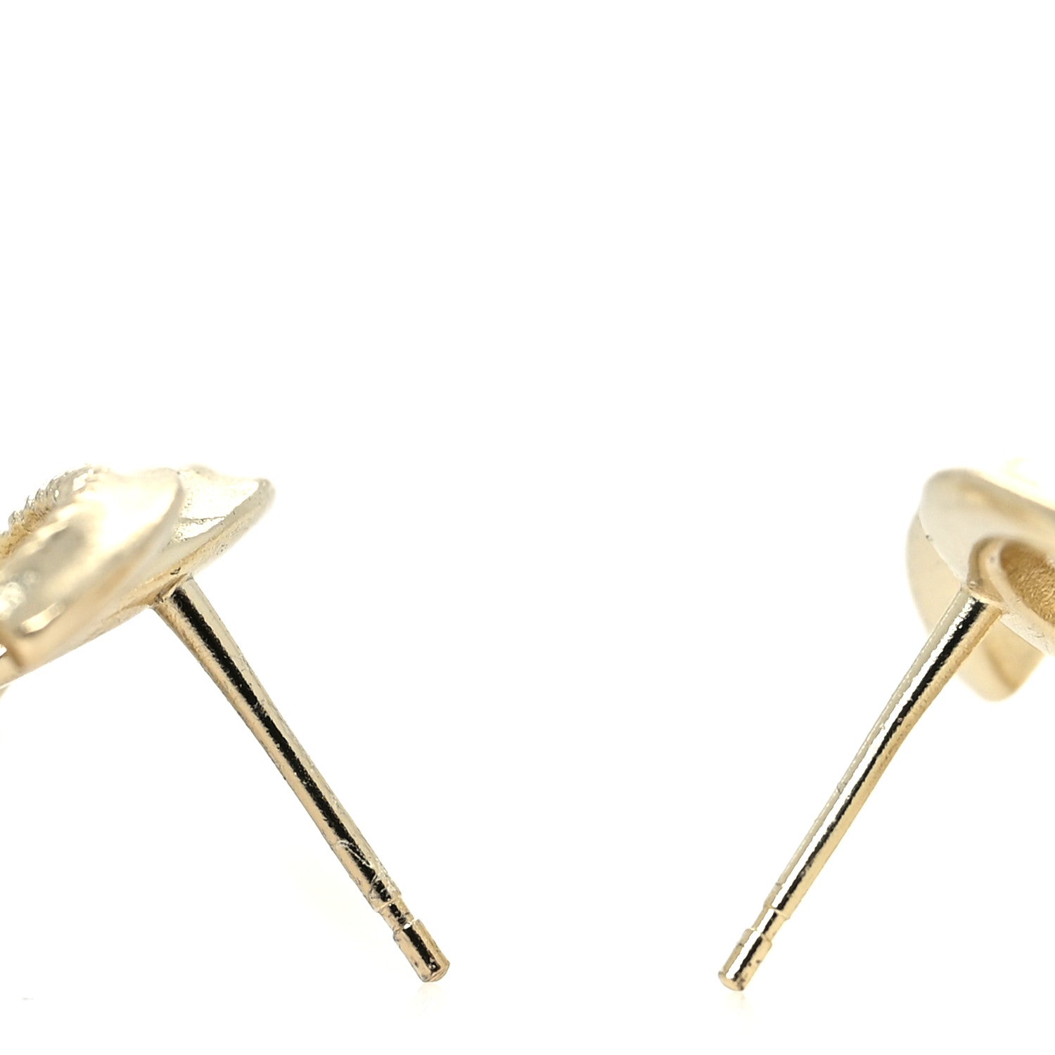 Chanel Pearl CC Heart Drop Earrings Gold 3 of 4