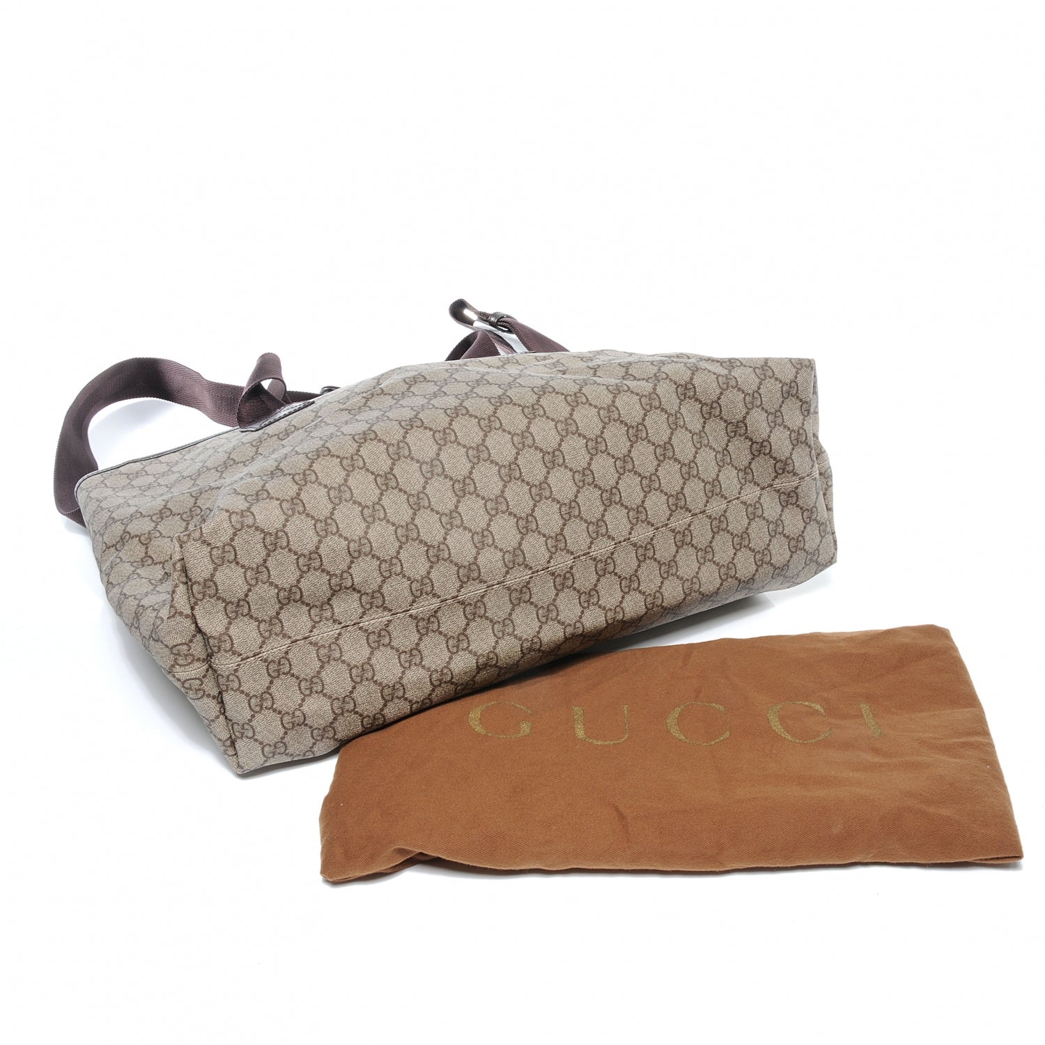 Gucci Monogram Coated Canvas Travel Tote Ebony 5 of 9