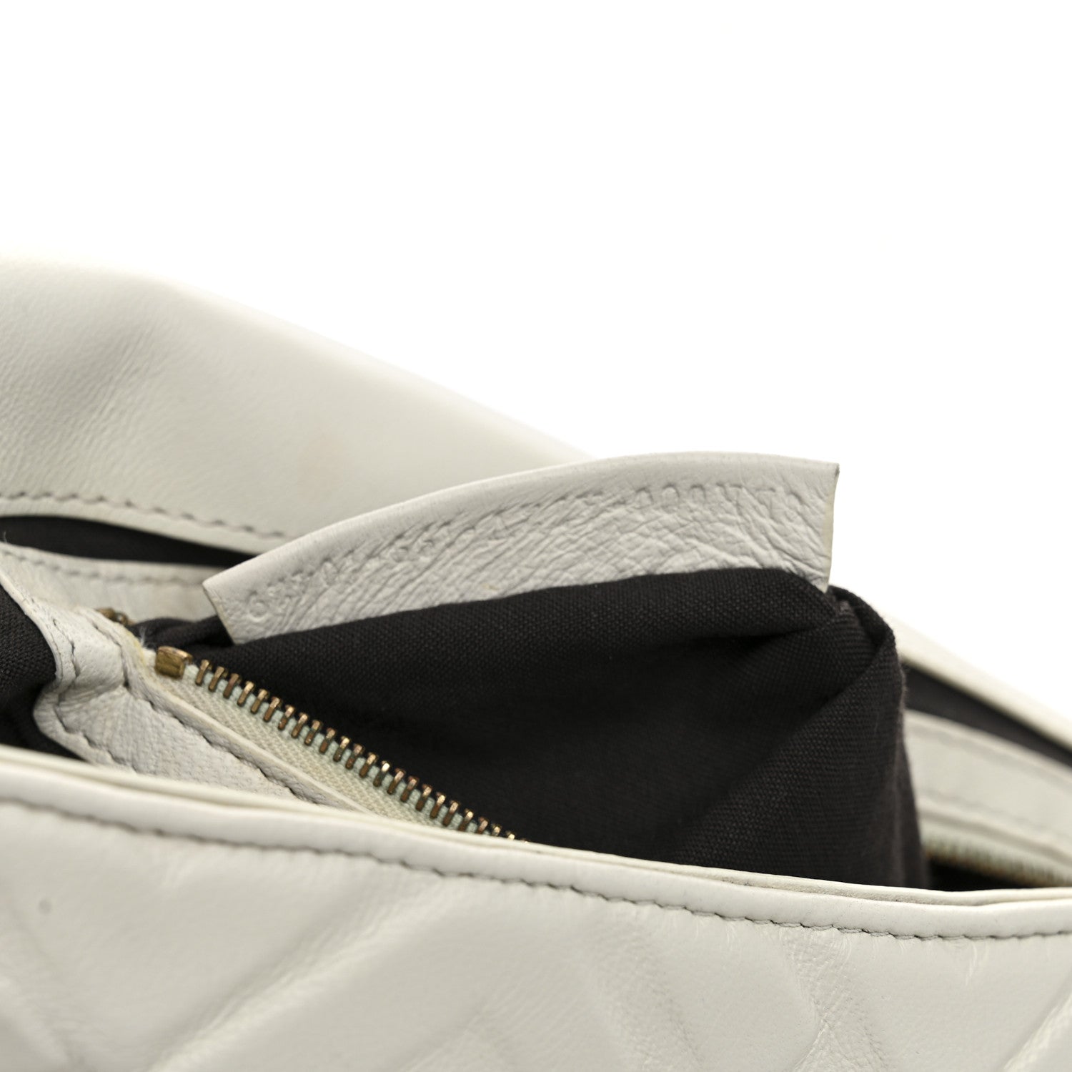 Fendi Nappa FF 1974 Embossed Large Baguette White 7 of 10