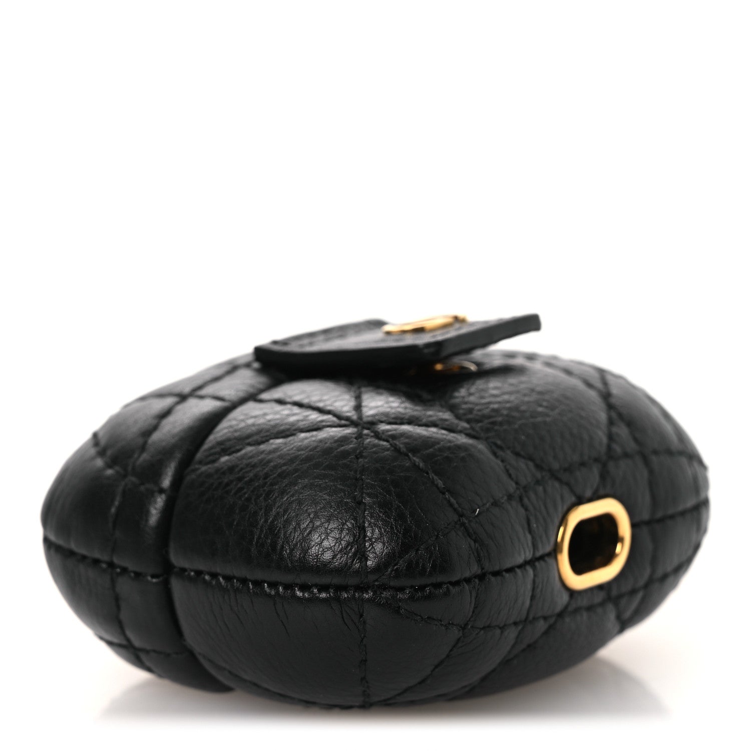 Christian Dior Supple Calfskin Cannage Caro Airpods Pro Case Black 3 of 6