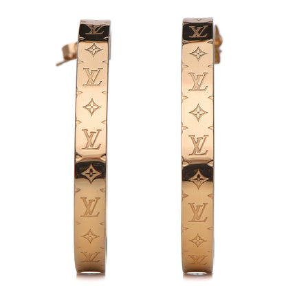 Louis Vuitton Nanogram Hoop Earrings Gold 1 of 7