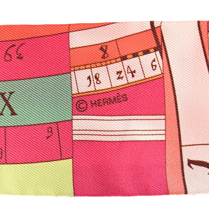 Hermes Silk Astrologie Twilly Rose Corail Vert Fluo 3 of 5