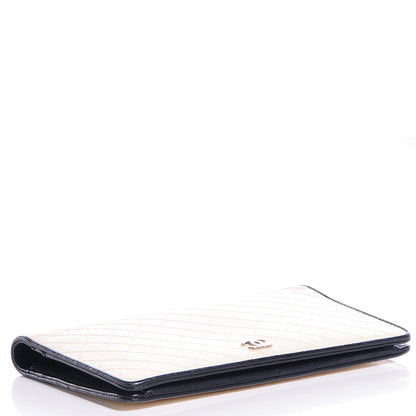 Chanel Leather Stitched Yen Wallet Light Beige 4 of 8