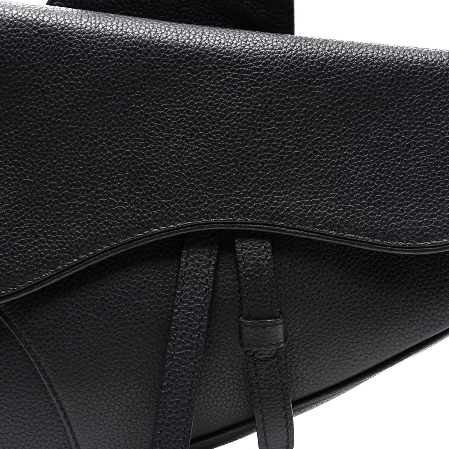 Grained Calfskin Kim Jones Saddle Bag Navy Blue