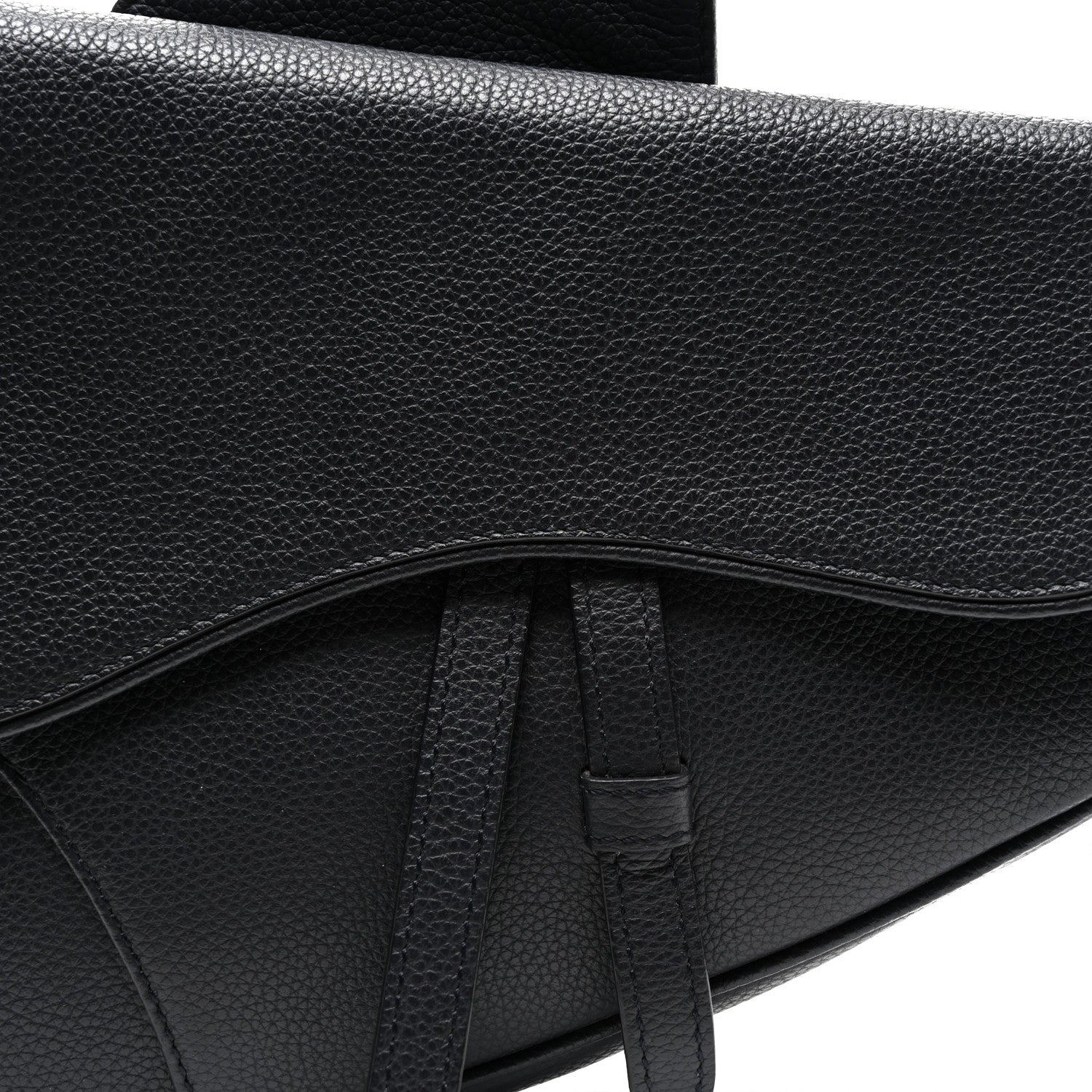 Christian Dior Grained Calfskin Kim Jones Saddle Bag Navy Blue 7 of 9