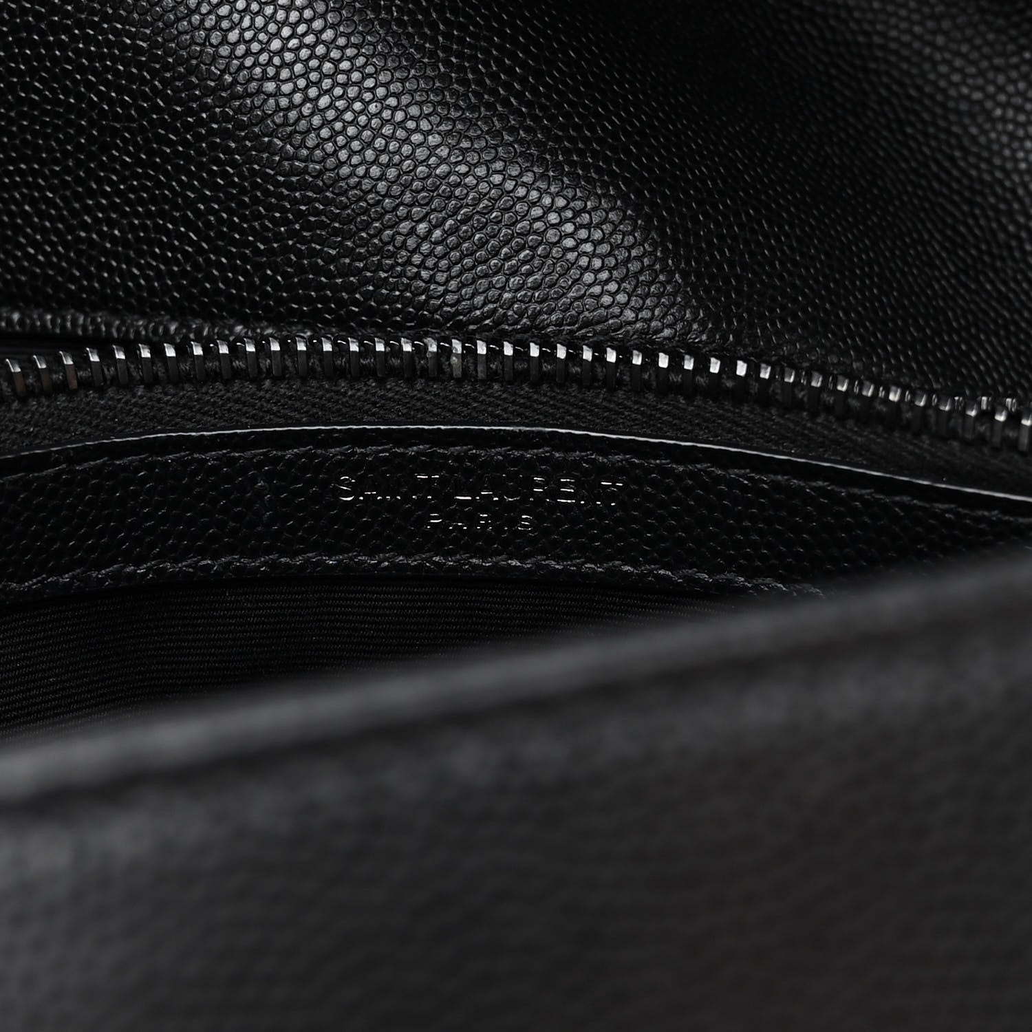 Saint Laurent Grain De Poudre Medium West Hollywood Monogram Fold-Over Black 6 of 11