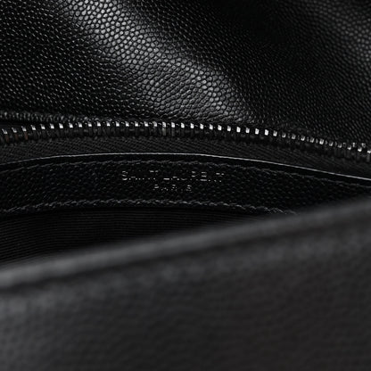 Saint Laurent Grain De Poudre Medium West Hollywood Monogram Fold-Over Black 6 of 11