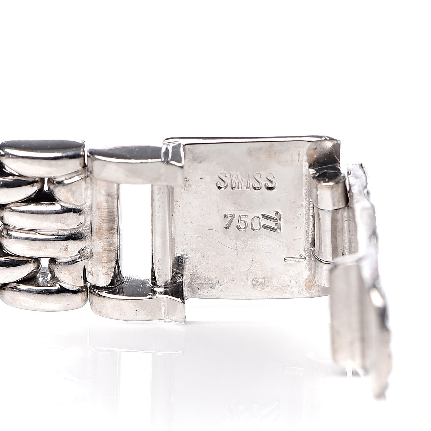 18K White Gold Diamond Bezel 20mm Classique Quartz Watch