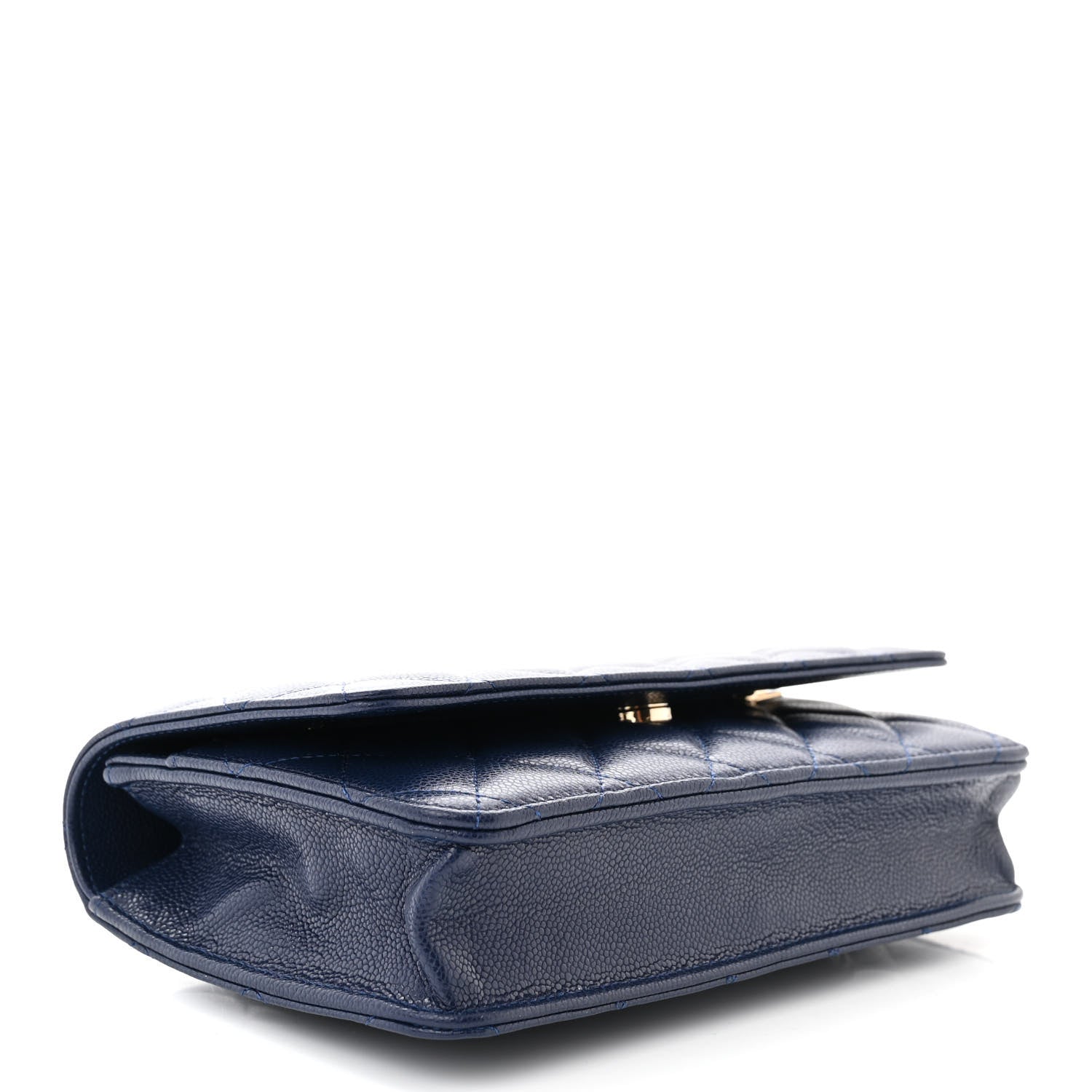 Chanel Caviar Quilted Wallet on Chain WOC Navy Blue 4 of 11
