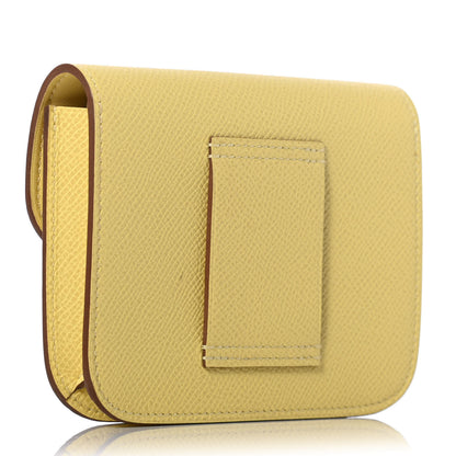 Hermes Epsom Constance Slim Wallet Jaune Poussin 4 of 9