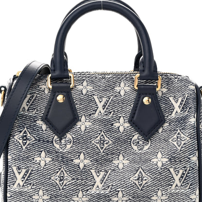 Louis Vuitton Monoglam Speedy Bandouliere 20 Blue 7 of 9