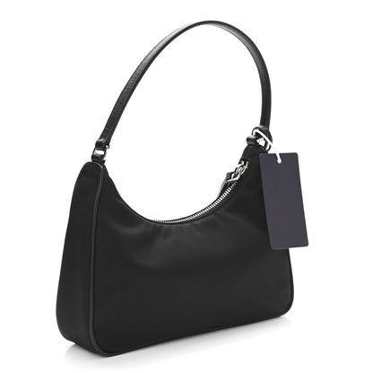 Prada Tessuto Nylon Saffiano Mini Re-Edition 2005 Bag Black 3 of 11