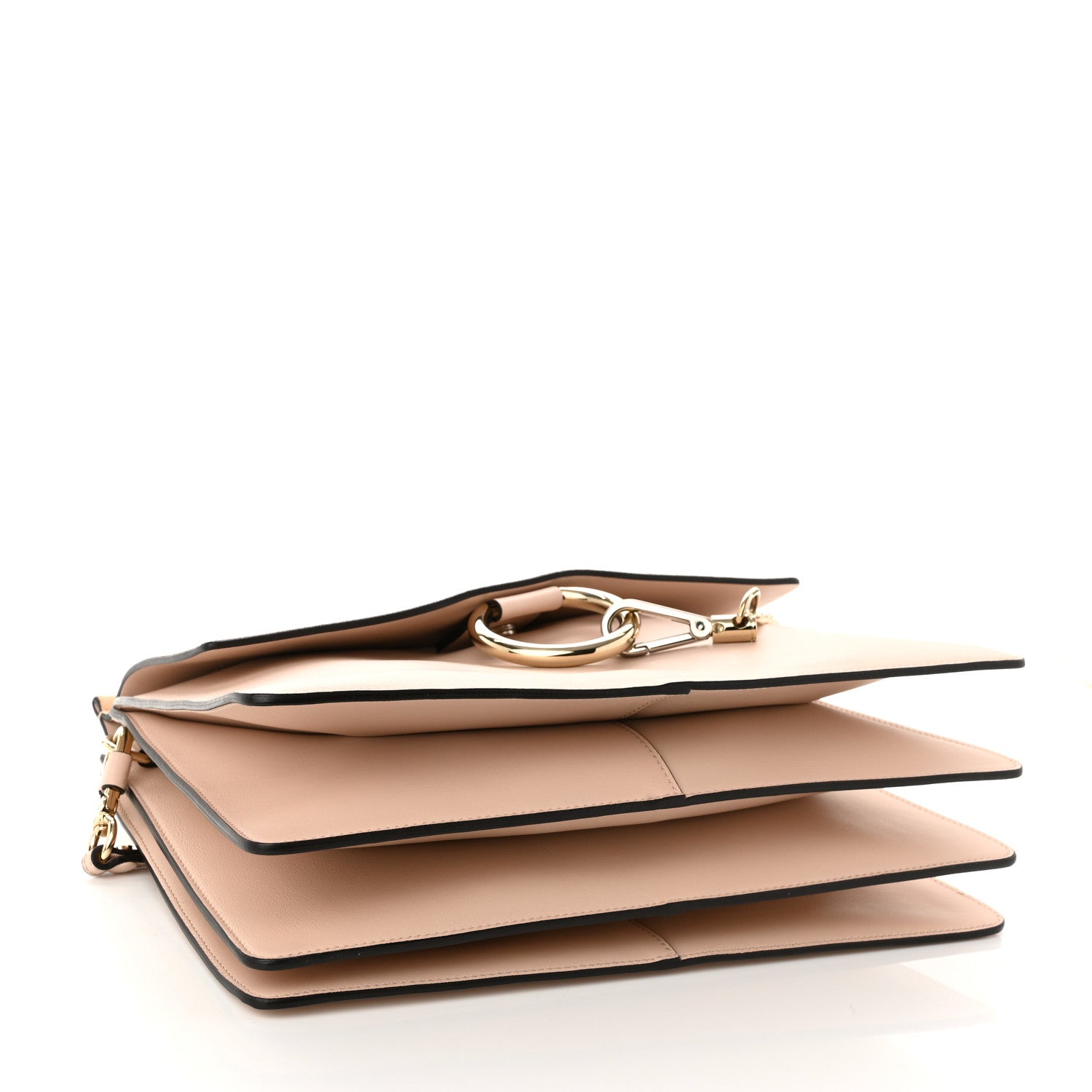 Chloe Calfskin Suede Medium Faye Shoulder Bag Cement Pink 4 of 10