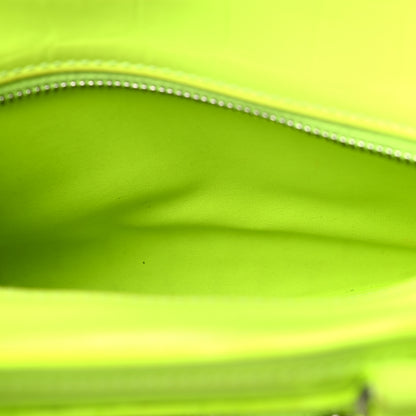 Balenciaga Semi Shiny Calfskin Crocodile Embossed Neo Classic Silver Hardware Mini City Fluo Yellow 14 of 26