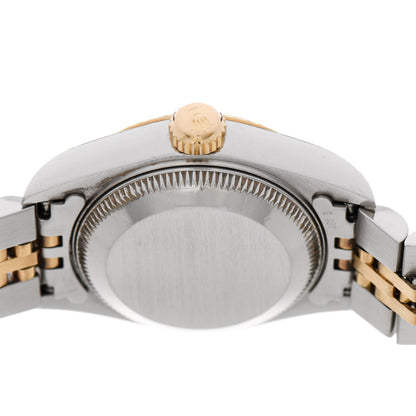 Rolex Stainless Steel 18K Yellow Gold 26mm Oyster Perpetual Datejust Watch White Roman 69173 4 of 4