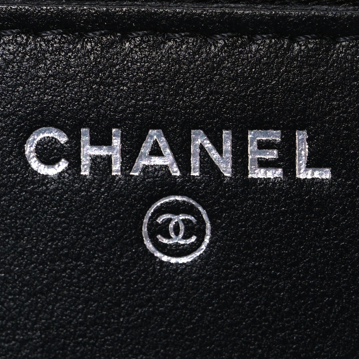 Chanel Sequin CC Wallet On Chain WOC Black 6 of 11