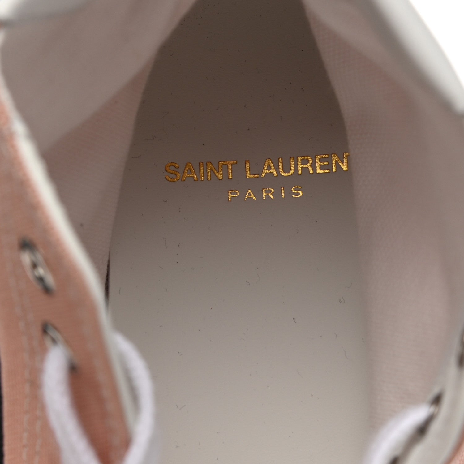 Saint Laurent Canvas Womens Malibu High Top Sneakers 38.5 Ballet Pink 7 of 9