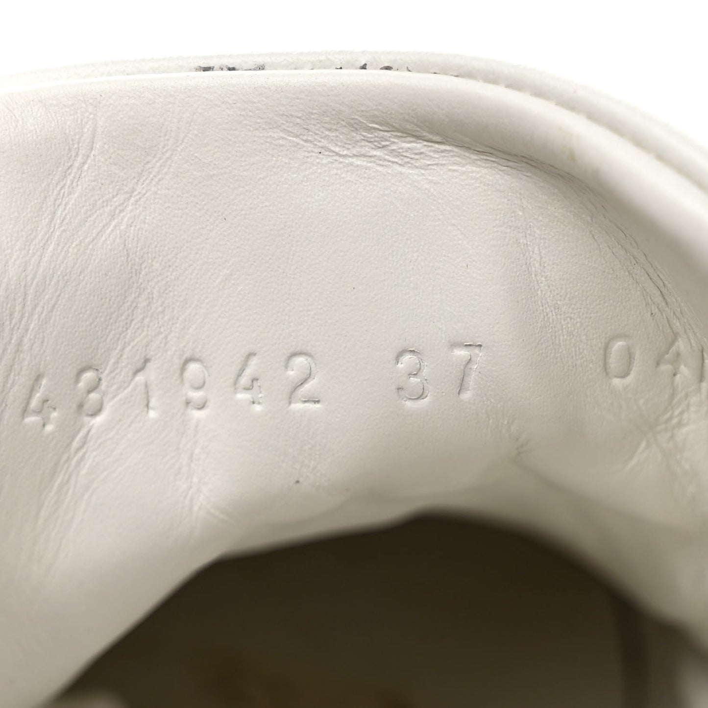 Calfskin Ayers Bee Embroidered Womens Ace Sneakers 37 White Green