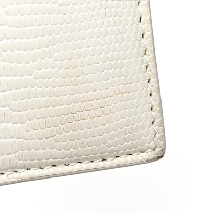 Balenciaga Patent Calfskin Lizard Embossed XS Sharp Top Handle Bag White 16 of 19
