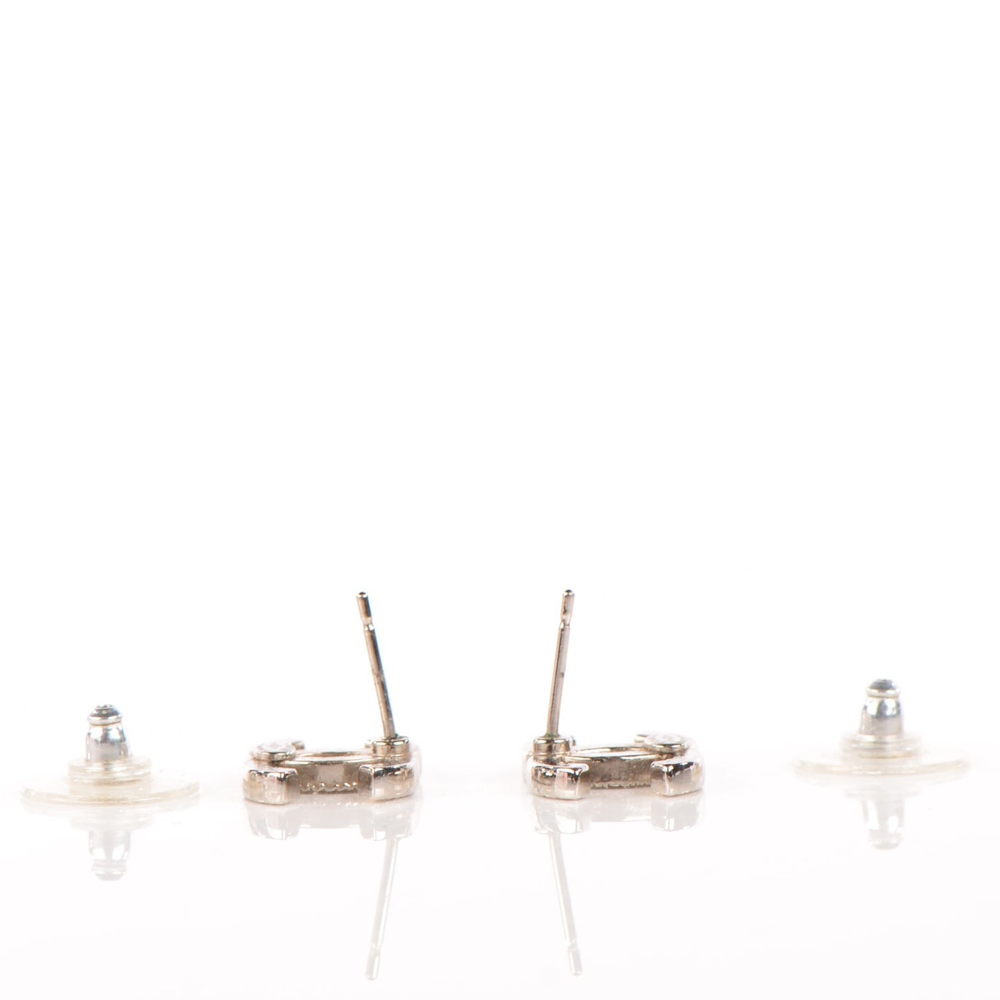 Crystal CC Earrings Silver