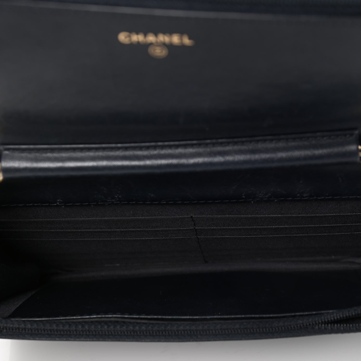 Chanel Caviar Quilted Boy Wallet On Chain WOC Navy 4 of 6