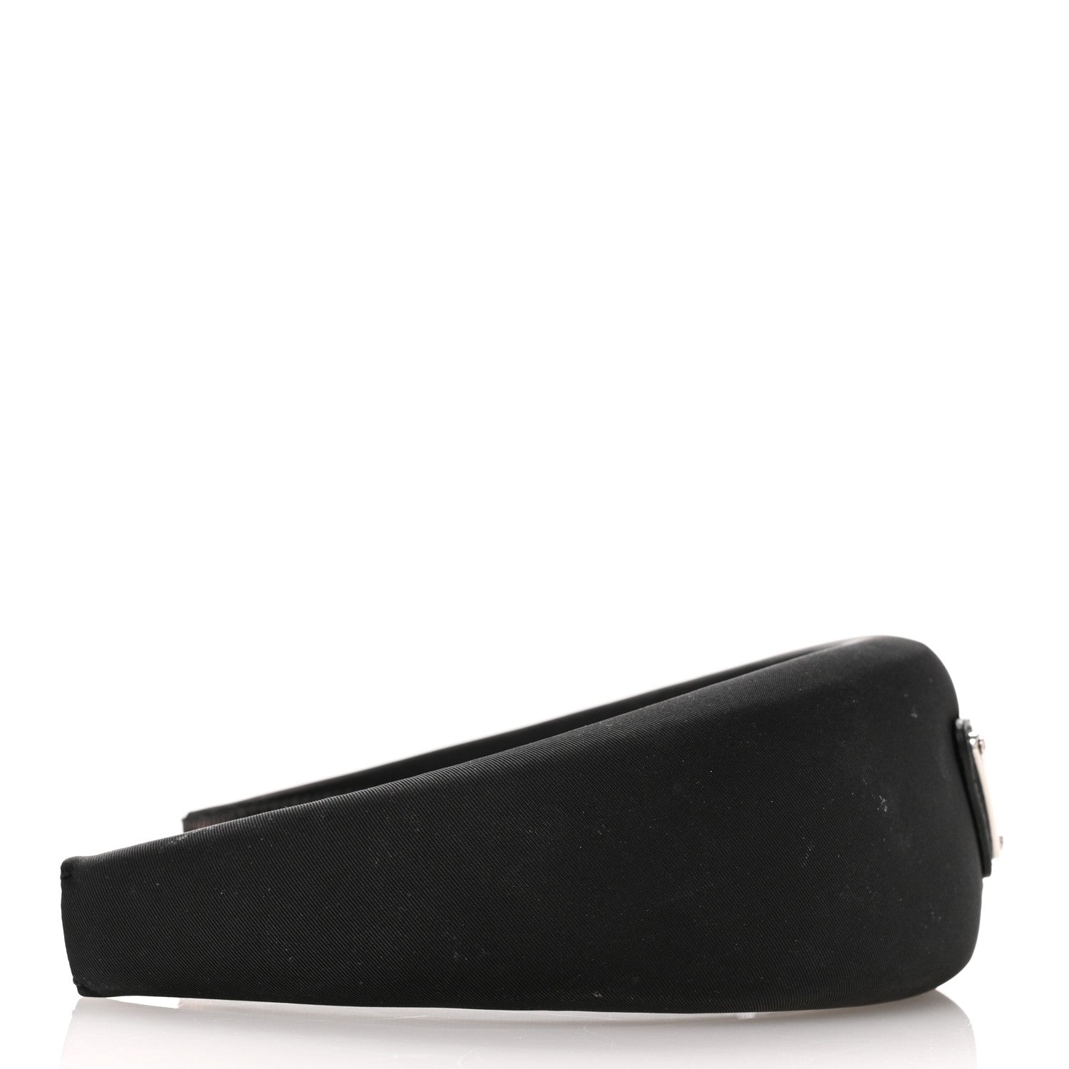 Prada Re-Nylon Metal Triangle Logo Headband Black 5 of 8