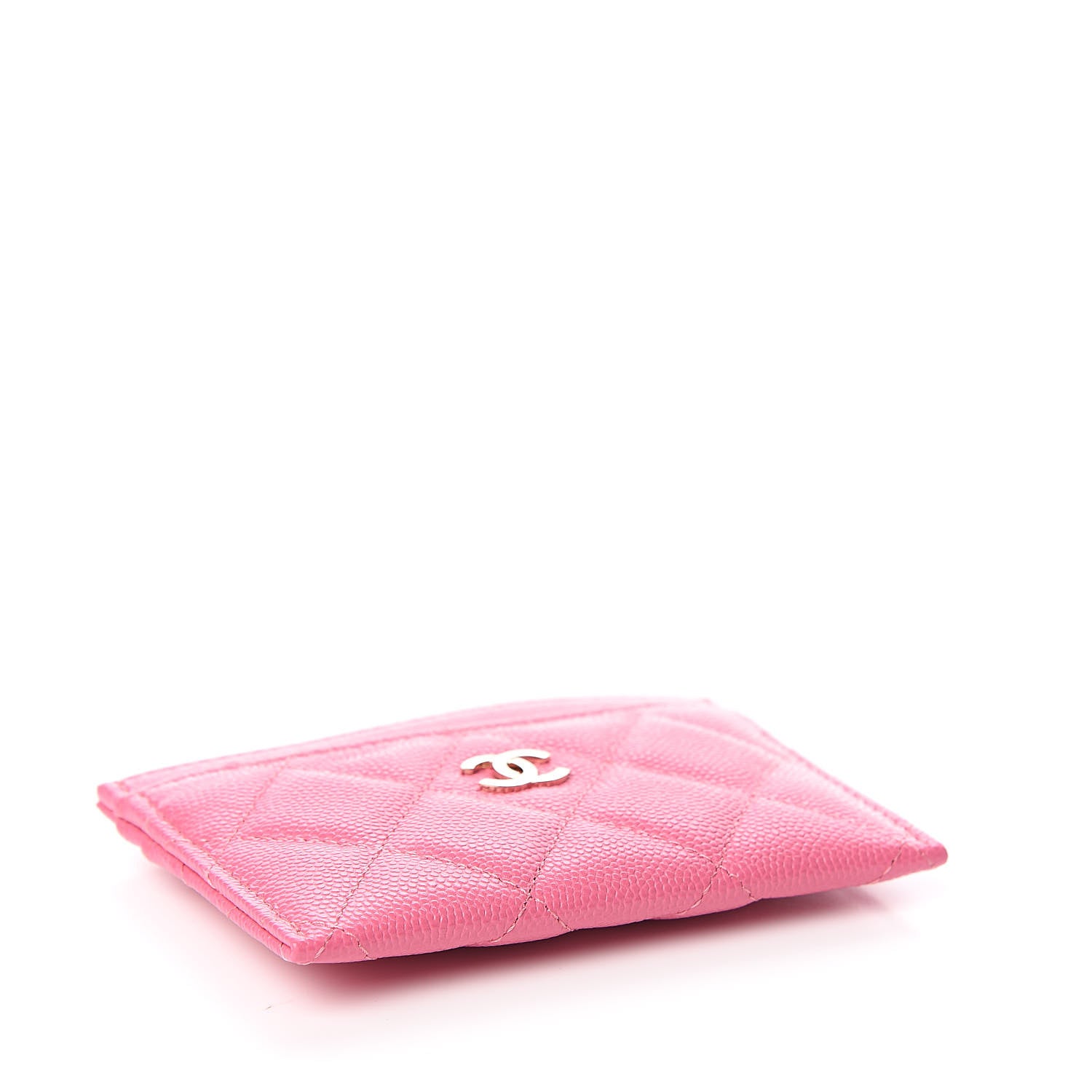 Chanel Caviar Quilted Card Holder Pink 4 of 9