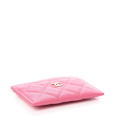 Chanel Caviar Quilted Card Holder Pink 4 of 9
