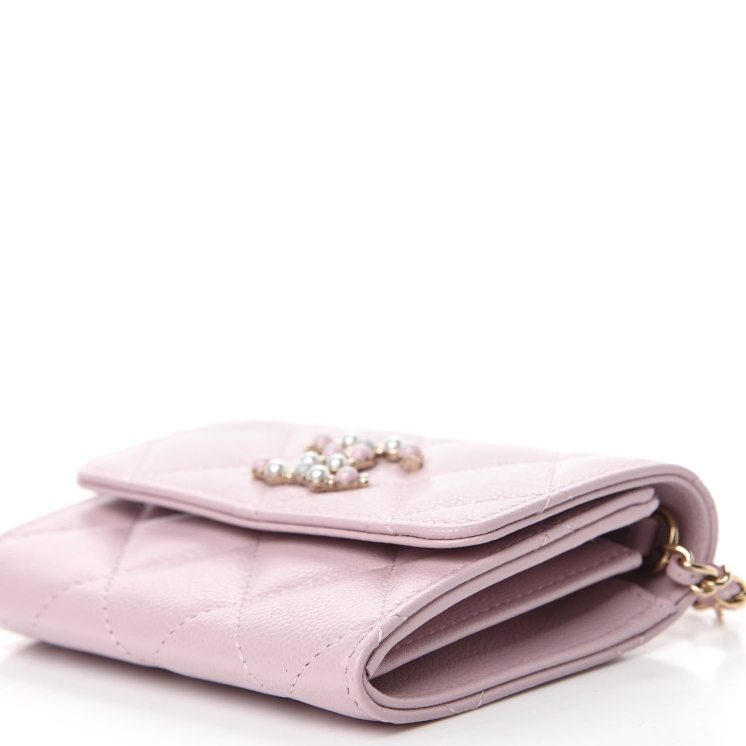 Chanel Caviar Quilted Coco Candy Card Holder On Chain Light Pink 7 of 12