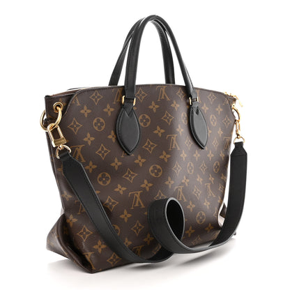 Louis Vuitton Monogram Flower Zipped Tote MM Black 3 of 12