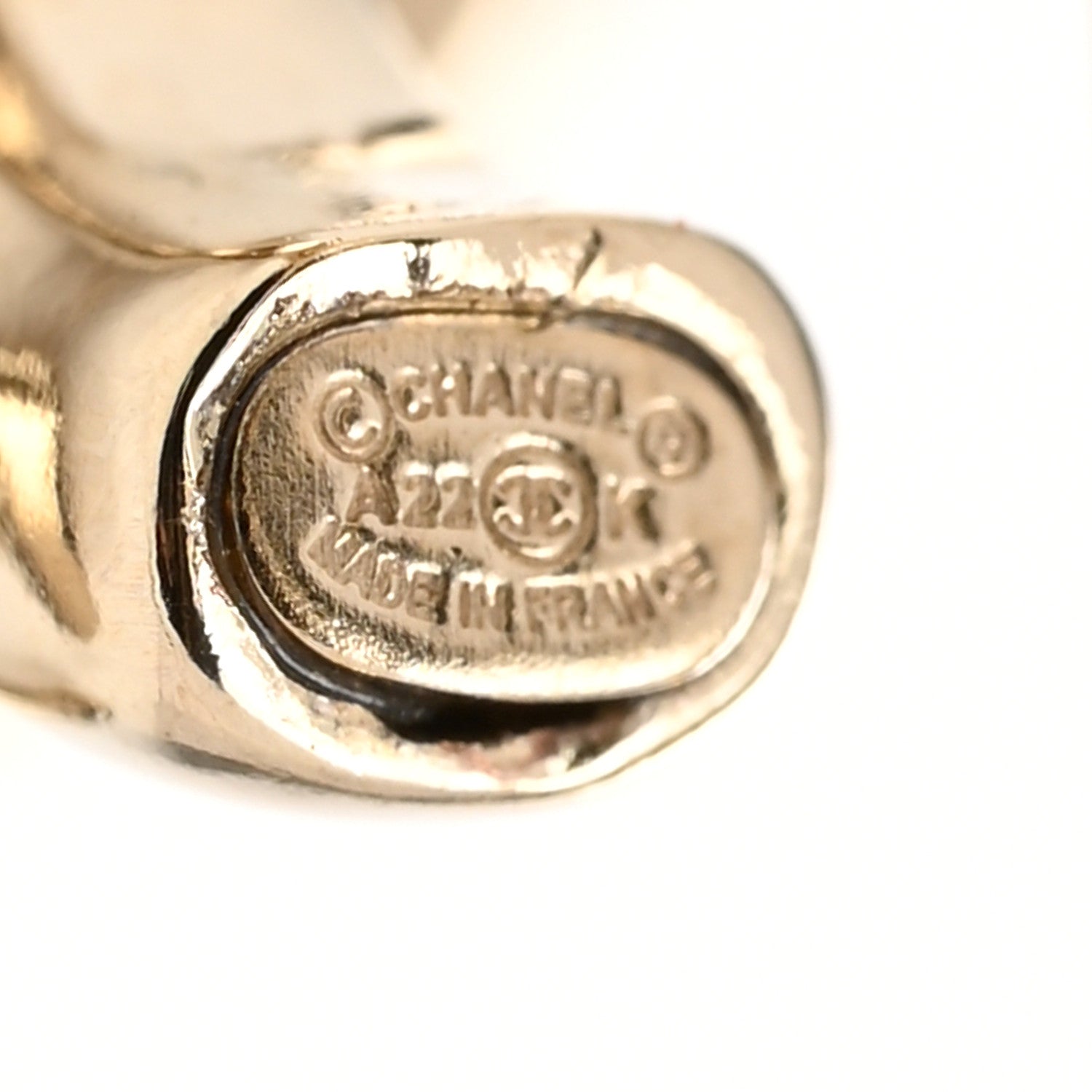 Chanel Metal Drop CC Earrings Gold 4 of 4