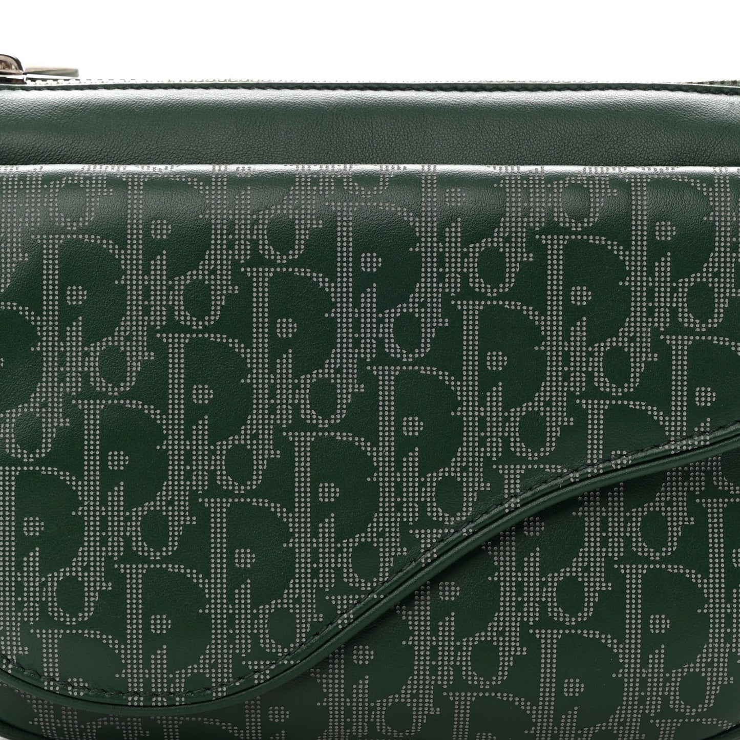 Galaxy Calfskin Oblique World Tour Saddle Belt Bag Green