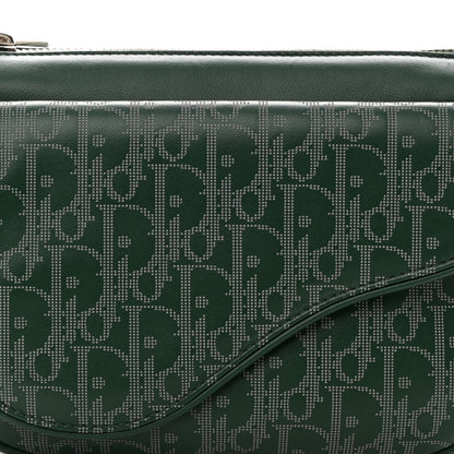 Christian Dior Galaxy Calfskin Oblique World Tour Saddle Belt Bag Green 8 of 11