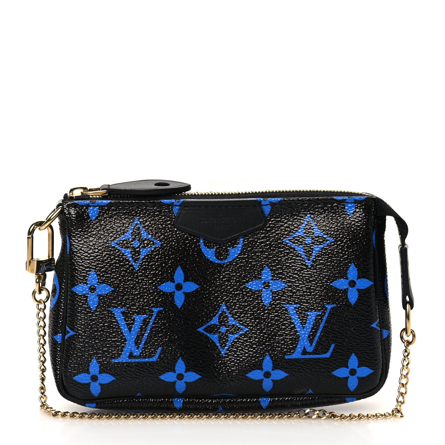 Colored Monogram Mini Pochette Accessories Blue Black