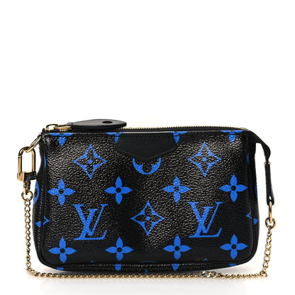 Louis Vuitton Colored Monogram Mini Pochette Accessories Blue Black 1 of 9