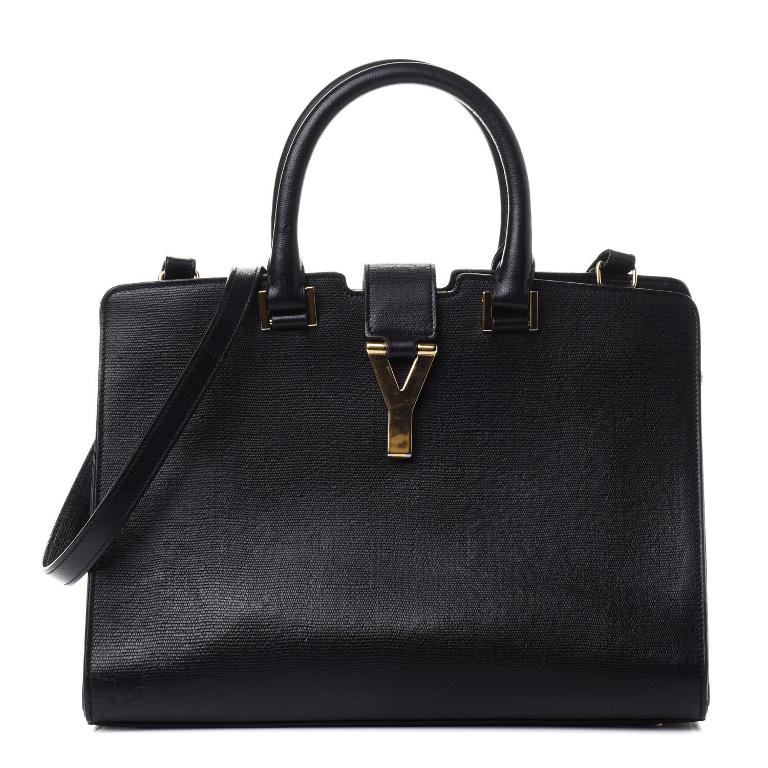 Saint Laurent Textured Calfskin Small Classic Y Cabas Black 1 of 4