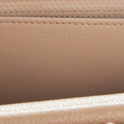Chanel Metallic Caviar Quilted Wallet on Chain WOC Beige 8 of 10
