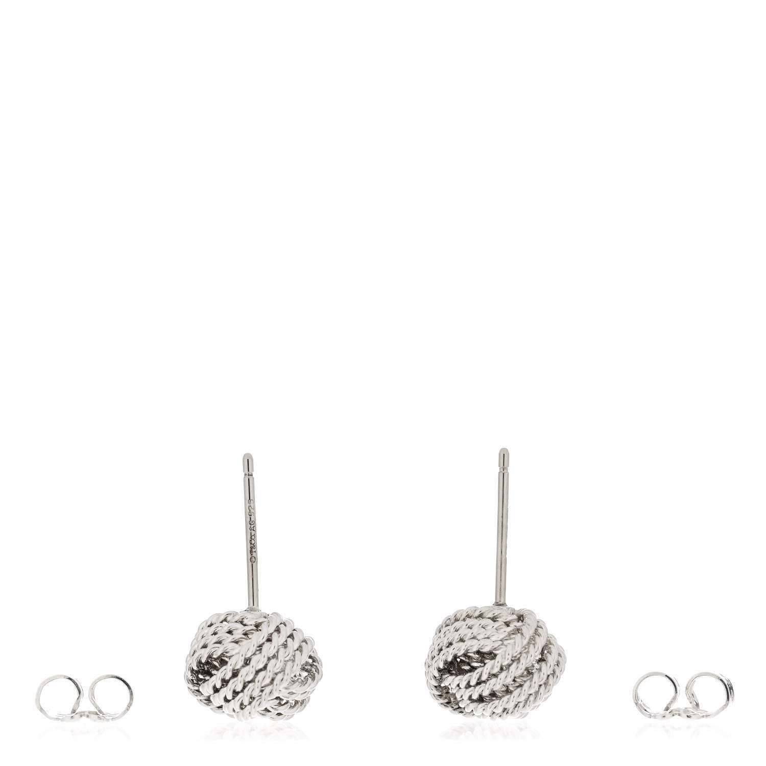 Tiffany Sterling Silver Twist Knot Earrings 3 of 4