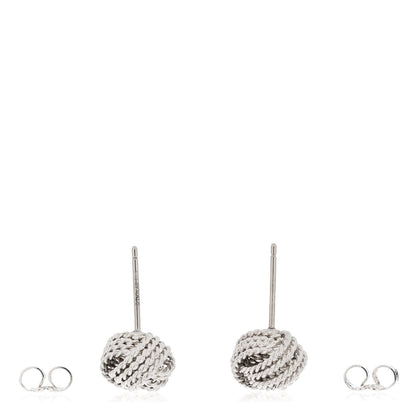 Tiffany Sterling Silver Twist Knot Earrings 3 of 4