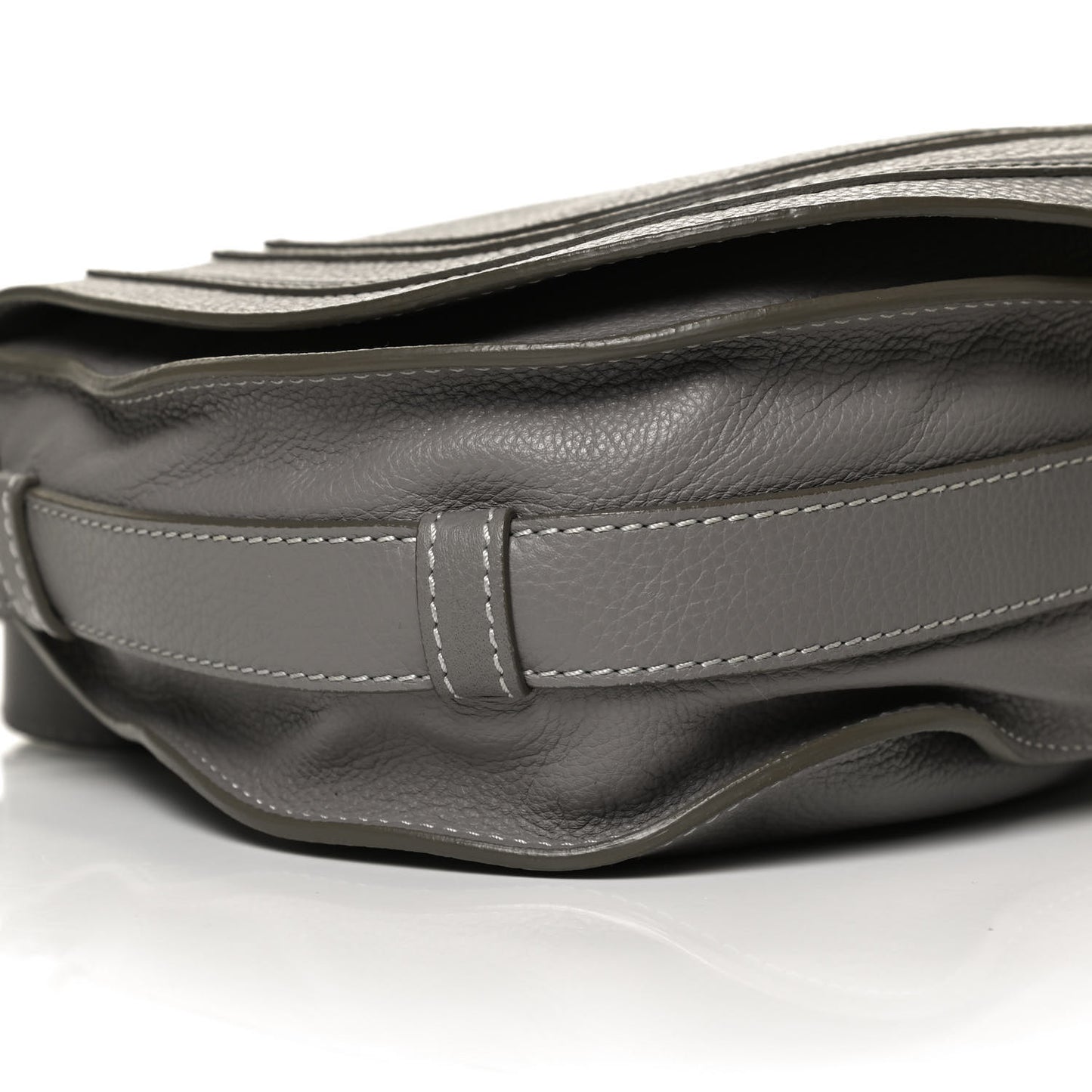 Calfskin Medium Marcie Round Crossbody Bag Cashmere Grey