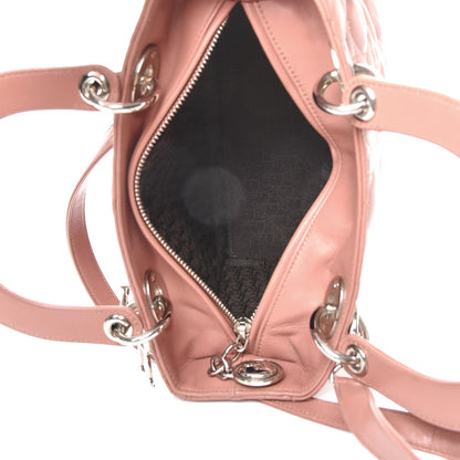 Christian Dior Lambskin Cannage Medium Lady Dior Bois de Rose 6 of 12