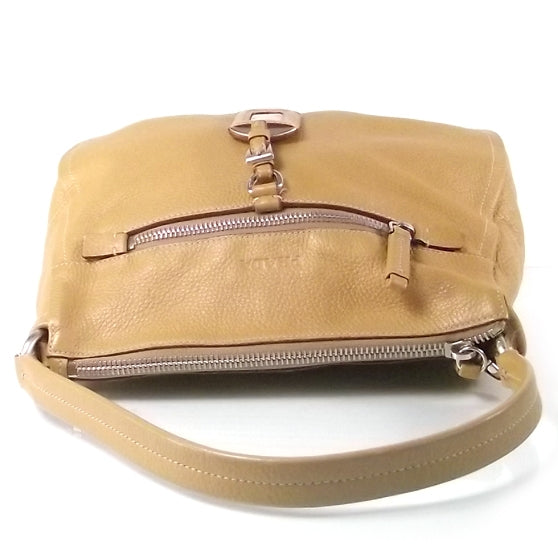Prada Leather Semitracolla Shoulder Bag Tan 4 of 8