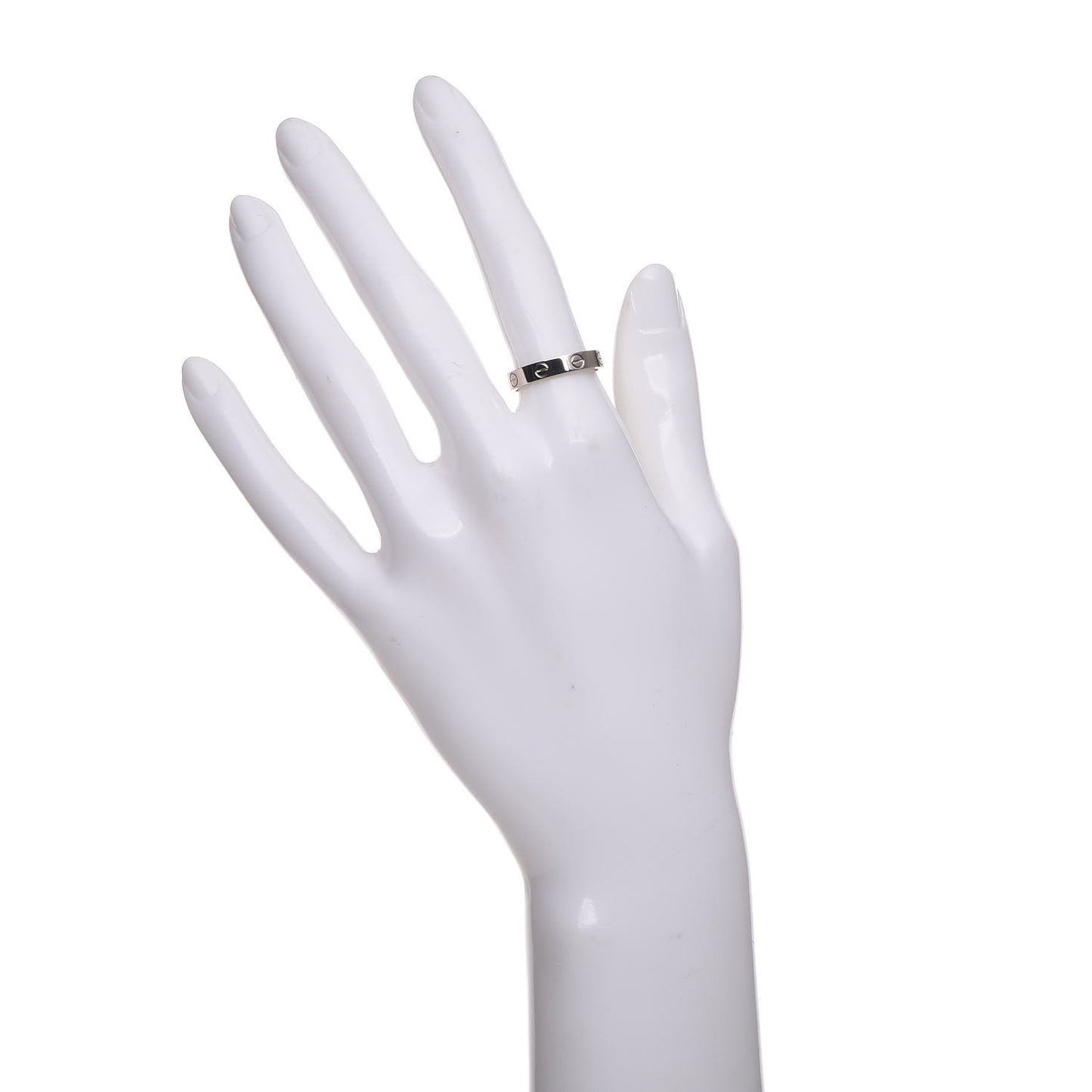 18K White Gold 3.5mm LOVE Wedding Band Ring 53 6.25